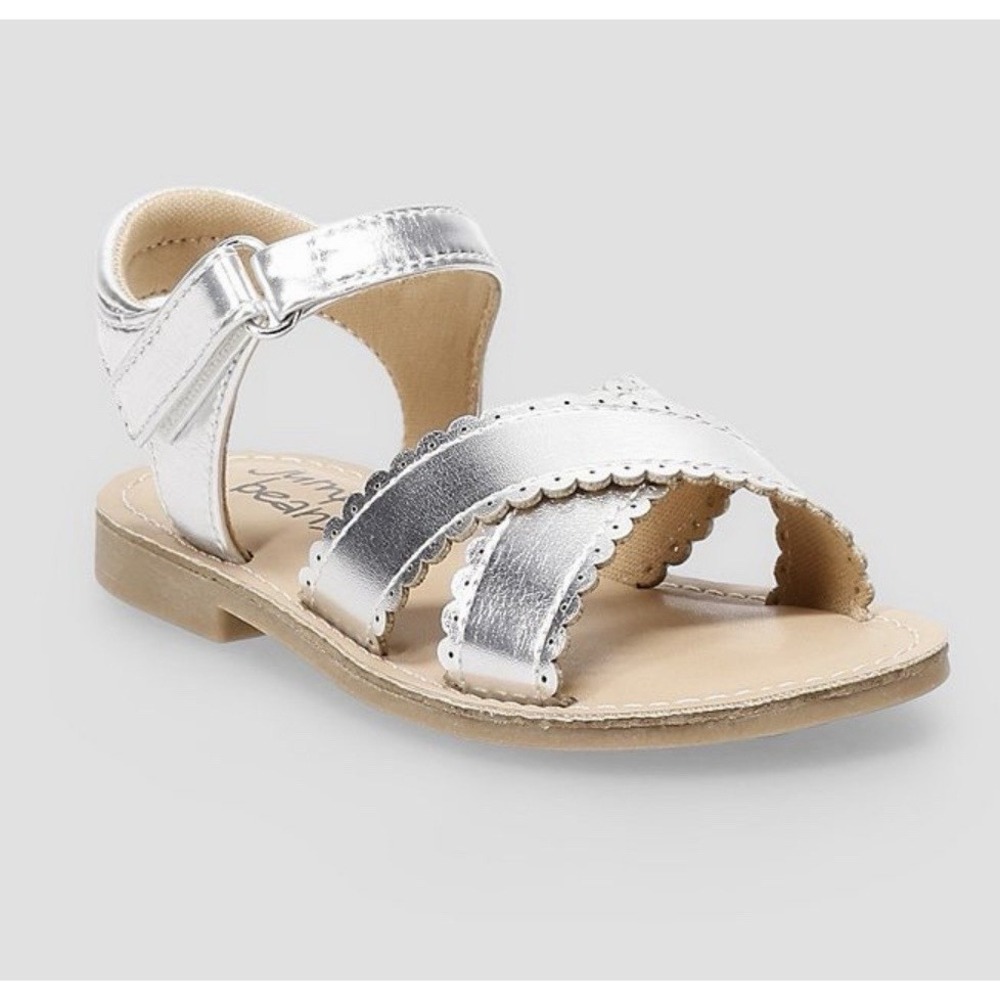 Jumping Beans Toddler Unisex Sandals Size 10 Toddler Silver